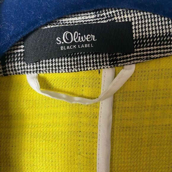 S. Oliver black label SZ 8 oversized plaid blazer jacket - Picture 4 of 8